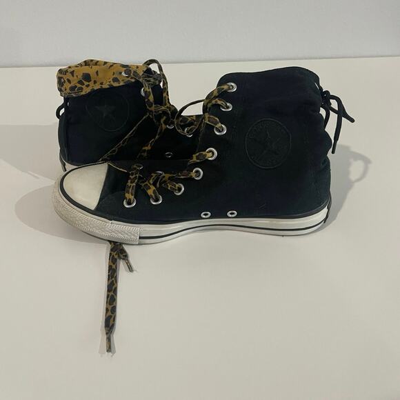 Chuck Taylor Converse Cheetah Animal Print Size 8 high top mcbling y2k leopard - Picture 4 of 7